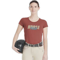 Produktbild von Horse Pilot T-Shirt für Damen aus Baumwolle Rot XS GOTS zertifiziert