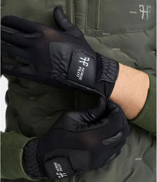 Horse Pilot Wettkampf Handschuhe aus Kunstleder für Sommer und Unisex in Schwarz Größe 9,5 – Bild 1 von 1