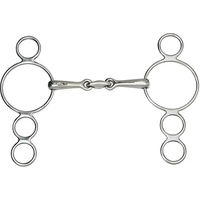 Produktbild von HorseGuard 4-Ring Gebiss für Pferde aus Edelstahl in Silber