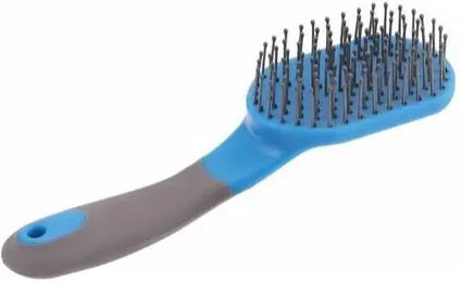 Produktbild von HorseGuard AG+ Softgrib Rosshaarbürste für Pferde in Blau