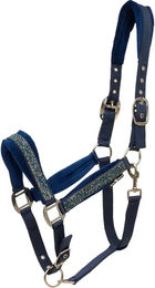 Produktbild von HorseGuard Angel Nylon Halfter für Pferde Blau Silber Pony