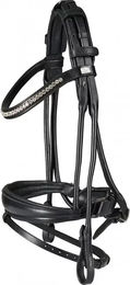 Produktbild von HorseGuard Ava Leder Reittrense Full Schwarz für Pferde