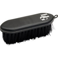 Produktbild von HorseGuard Carat Pferdebürste aus Kunststoff in Schwarz-Silber