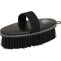 Produktbild von HorseGuard Carat Pferdebürste aus Kunststoff in Schwarz-Silber