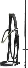 Produktbild von HorseGuard Cryll Trense aus Leder für Ponys in Schwarz