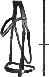 Produktbild von HorseGuard Cryll Zaumzeug aus Leder für Ponys in Schwarz