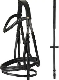 Produktbild von HorseGuard Emi 24.2 Leder Zaumzeug für Ponys in Schwarz