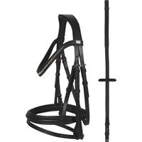 Produktbild von HorseGuard Emi Kombinierte Reittrense aus Leder für Ponys in Schwarz