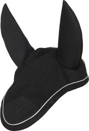 Produktbild von HorseGuard Fabia Fliegenhaube für Pferde aus Neopren in Schwarz und Silber