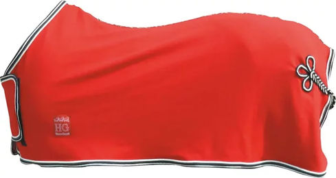 Produktbild von HorseGuard Fleecedecke für Pferde mit Frontklappe in Rot 165 cm