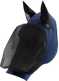 Produktbild von HorseGuard Fliegenmaske aus Lycra für Pferde in XL Schwarz oder Blau