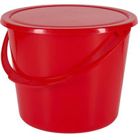 Produktbild von HorseGuard Futtereimer mit Deckel aus Kunststoff in Rot - 8 l