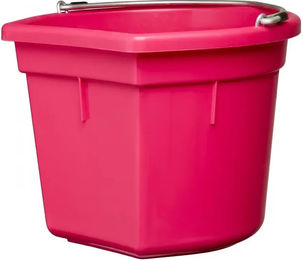 Produktbild von HorseGuard Futtereimer mit flacher Seite aus Kunststoff in Rosa