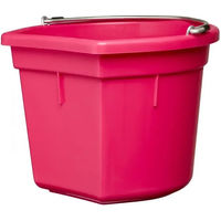 Produktbild von HorseGuard Futtereimer mit flacher Seite aus Kunststoff in Rosa