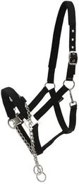 Produktbild von HorseGuard Halfter mit Kette aus Nylon in Schwarz für Vollblut Pferde