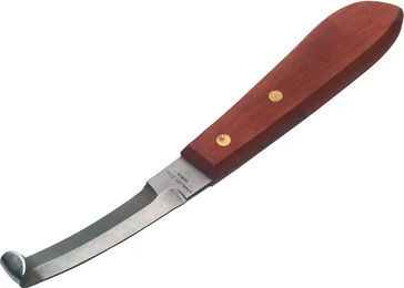 Produktbild von HorseGuard Hufauskratzer aus Edelstahl in Rot und Braun