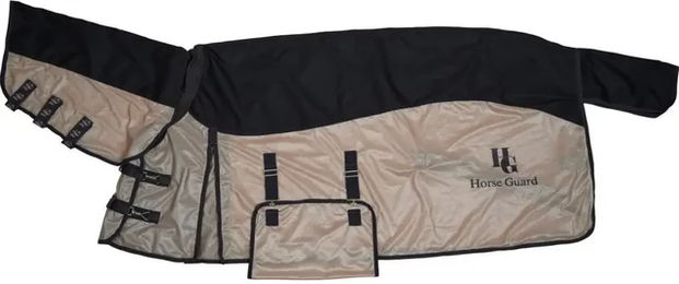 Produktbild von HorseGuard Insekten- und Sommerdecke für Pferde aus wasserdichtem Netzgewebe Beige 165 cm