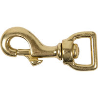 Produktbild von HorseGuard Karabiner für Pferde mit Drehwirbel aus Stahl in Gold