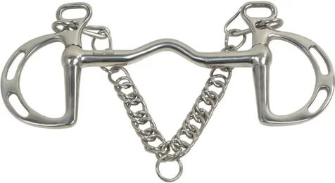 Produktbild von HorseGuard Kimblewick Gebiss für Pferde aus Gummi in Silber