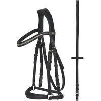 Produktbild von HorseGuard Kombinierte Reittrense Reithalfter aus Leder in Schwarz