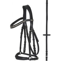 Produktbild von HorseGuard Kombinierte Reittrense Reithalfter aus Leder Schwarz XFull