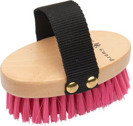Produktbild von HorseGuard Körperbürste aus Holz in Rosa für Pferde