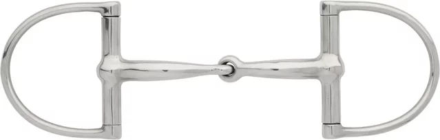 Produktbild von HorseGuard Kurze D-Trense aus Edelstahl für gebogene Pferde in Silber