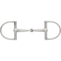 Produktbild von HorseGuard Kurze D-Trense aus Edelstahl für gebogene Pferde in Silber