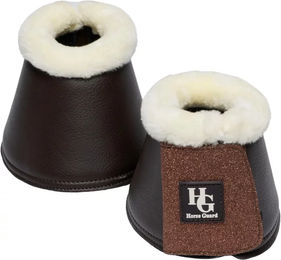 Produktbild von HorseGuard Leela Pferdehufglocken Gamaschen aus Kunstleder Braun Größe L