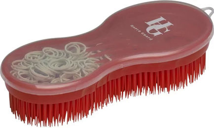 HorseGuard Magic Multi Striegel mit Flechtzubehör und Mähnenkamm in Rot – Bild 1 von 2