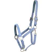 Produktbild von HorseGuard Malva Pferdehalfter aus Neopren in Blau Silber Größe XL