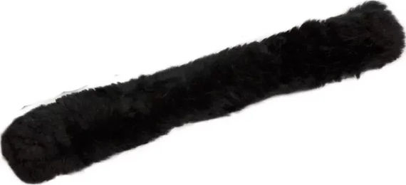 HorseGuard MediLamb Genickschoner Überzug aus Lammfell für Pferde Schwarz 40 cm – Bild 1 von 2