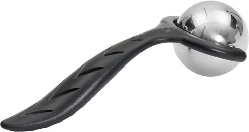Produktbild von HorseGuard Melona Massageroller für Pferde aus Edelstahl in Schwarz und Silber