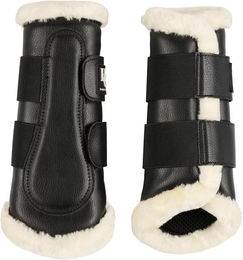 Produktbild von HorseGuard Melvin Geschlossene Vordergamaschen für Pferde aus Leder Schwarz Größe S