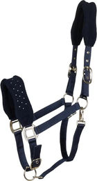 Produktbild von HorseGuard Nylon Halfter Anabel für Pferde in Blau für Vollblut