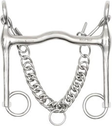 Produktbild von HorseGuard Pelham Seitenlenker Kandarbid für Pferde aus Edelstahl in Silber