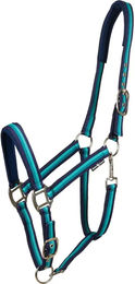 Produktbild von HorseGuard Pferdehalfter Striped aus Neopren in Blau Türkis XFull