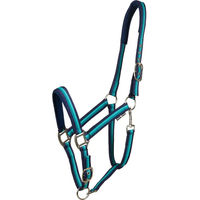 Produktbild von HorseGuard Pferdehalfter Striped aus Neopren in Blau Türkis XFull