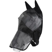 Produktbild von HorseGuard Pferdemaske mit weichem Nasenstück in Schwarz Größe L