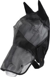 Produktbild von HorseGuard Pferdemaske mit weichem Nasenstück in Schwarz Größe S