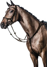 Produktbild von HorseGuard Plastron aus weichem Leder für Pferde in Braun