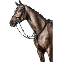 Produktbild von HorseGuard Plastron aus weichem Leder in Schwarz für Vollblut Pferde