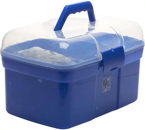 Produktbild von HorseGuard Putzbox mit Bürsten aus Kunststoff in Blau