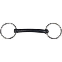 Produktbild von HorseGuard RS Wassertrense aus Gummi in Schwarz und Silber
