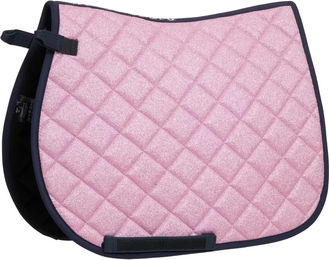 Produktbild von HorseGuard Satteldecke für Pferde mit Glitter in Silber und Rosa