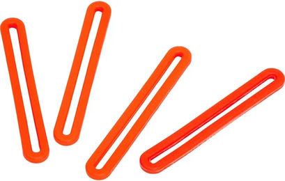 Produktbild von HorseGuard Schlaufen für Gurtzeug Reiten aus Gummi Orange 4er Pack