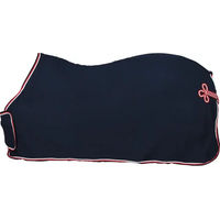 Produktbild von HorseGuard Showdecke für Pferde als Fleecedecke mit Frontklappe in Navy Blau 155 cm