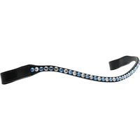 Produktbild von HorseGuard Stirnband aus Leder für Pferde in Blau oder Schwarz