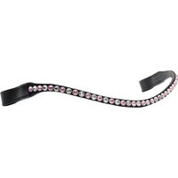 Produktbild von HorseGuard Stirnband aus Leder für Vollblut in Schwarz oder Rosa