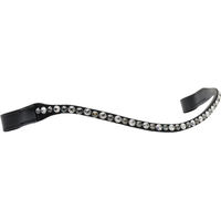 Produktbild von HorseGuard Stirnband Full aus Leder in Schwarz und Silber